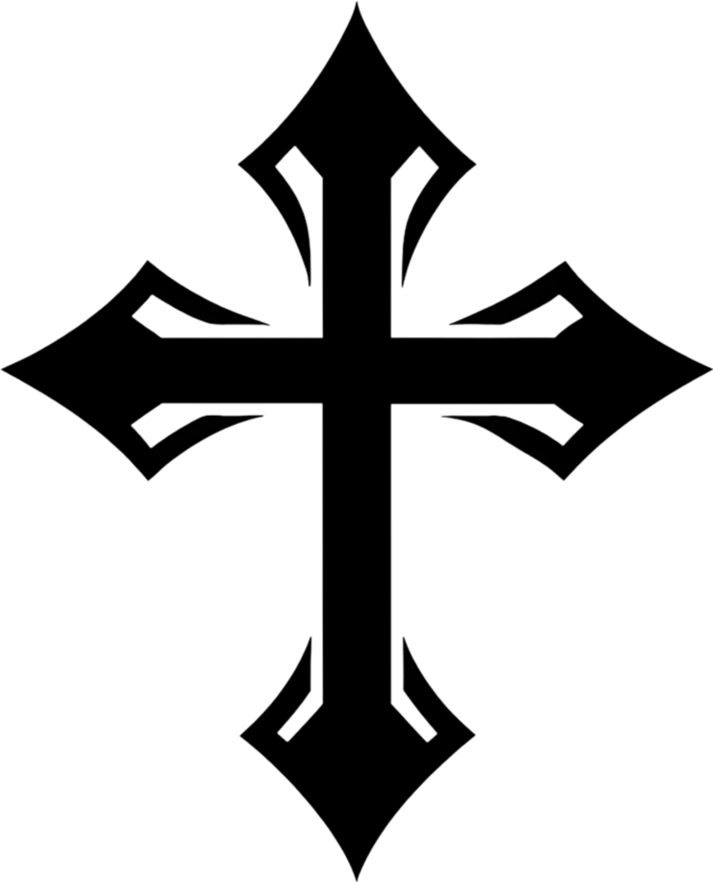 Cross of Saint James Clipart Symbol. AI-generated. png