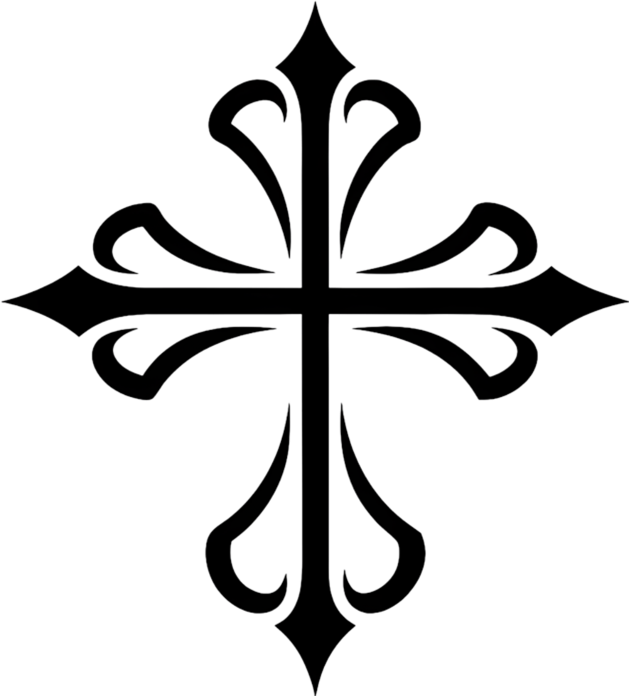 Cross of Saint James Clipart Symbol. AI-generated. png