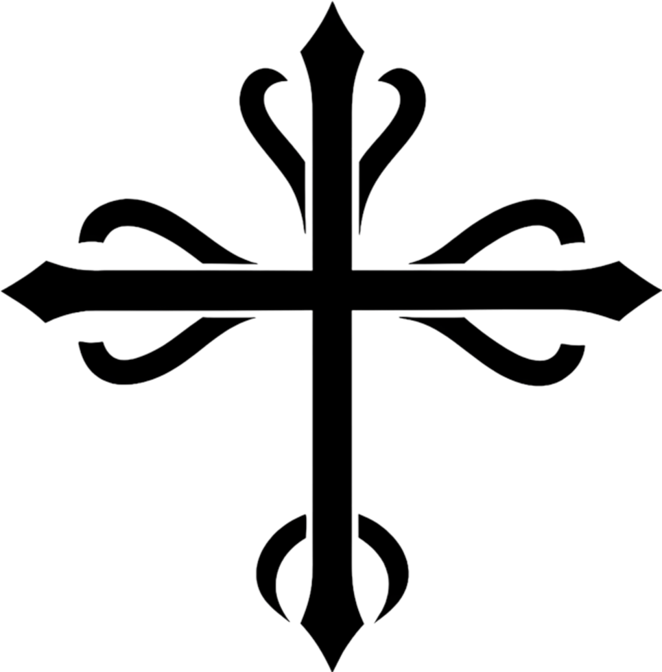 Cross of Saint James Clipart Symbol. AI-generated. png