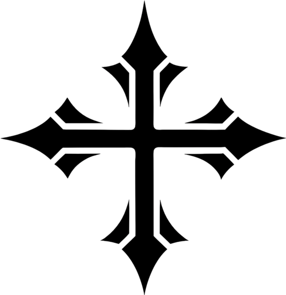 Cross of Saint James Clipart Symbol. AI-generated. png
