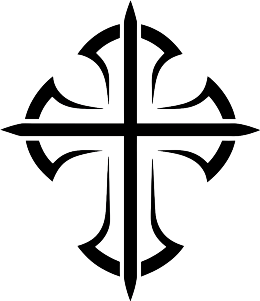 Cross of Saint James Clipart Symbol. AI-generated. png