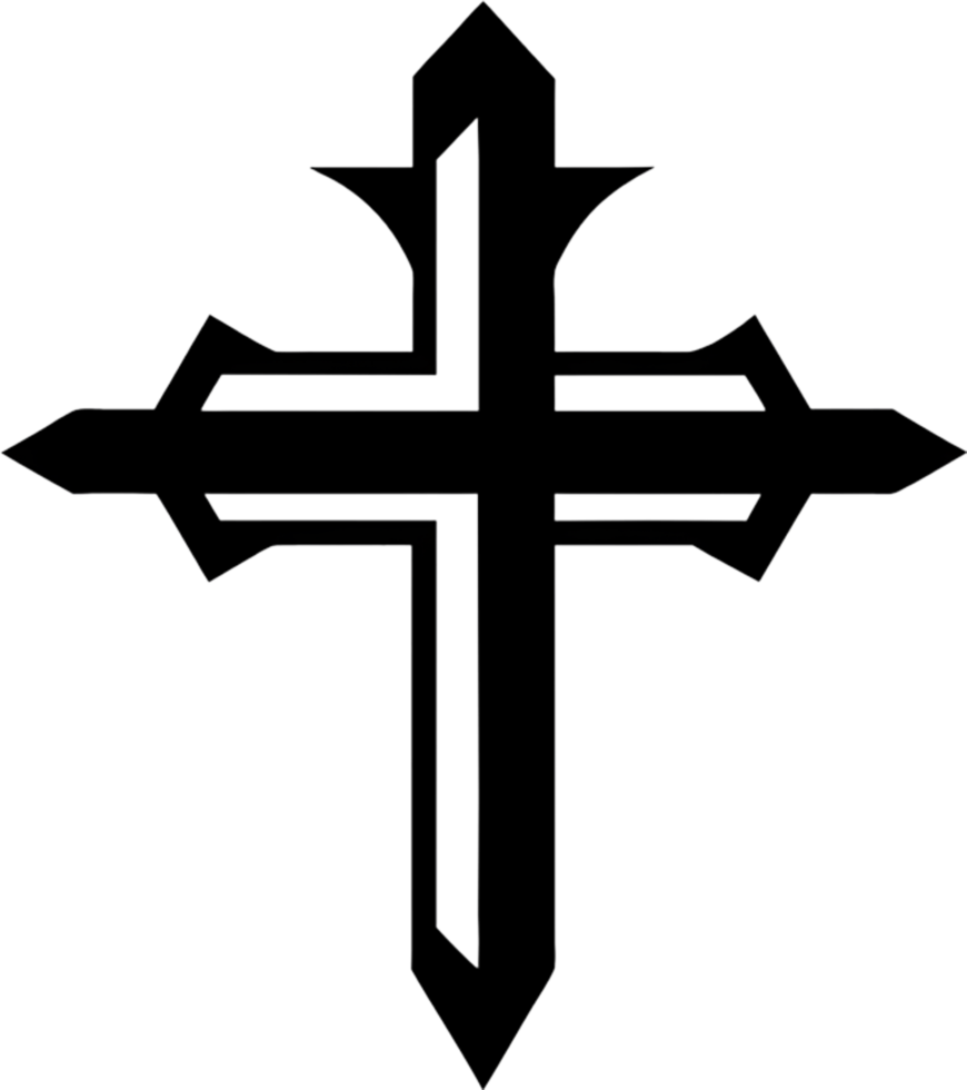Cross of Saint James Clipart Symbol. AI-generated. png