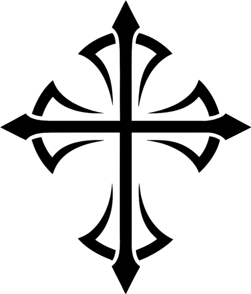 Cross of Saint James Clipart Symbol. AI-generated. png