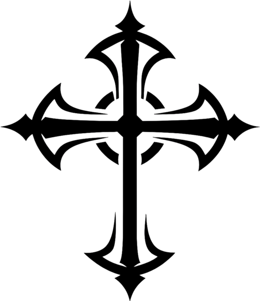 Cross of Saint James Clipart Symbol. AI-generated. png