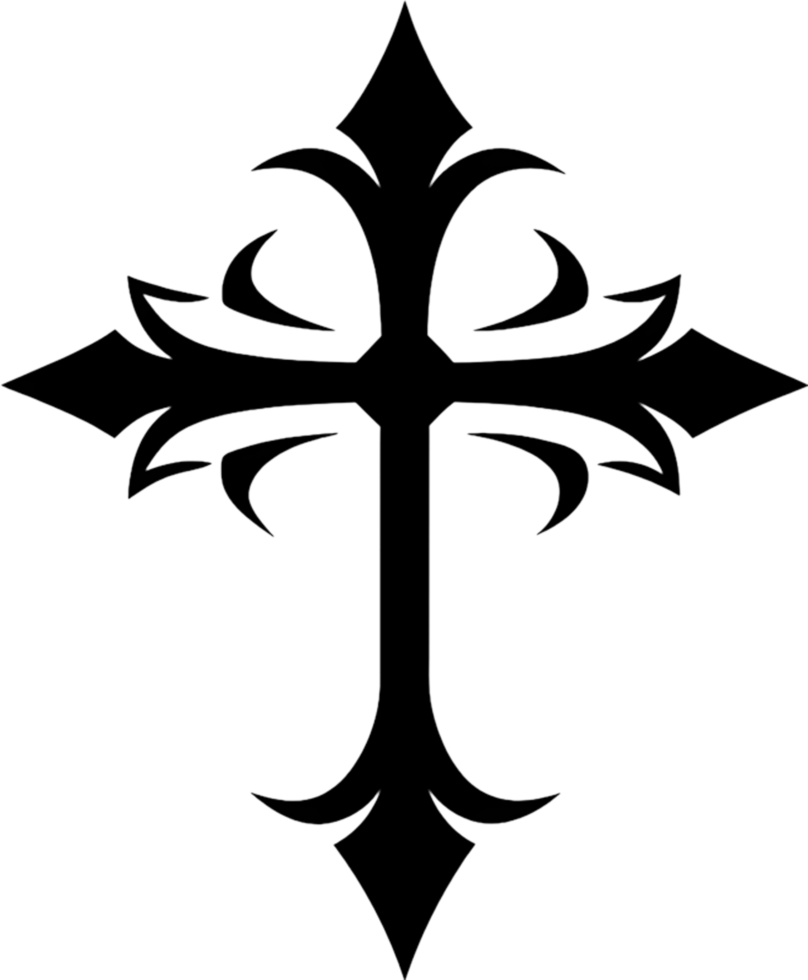 Cross of Saint James Clipart Symbol. AI-generated. png