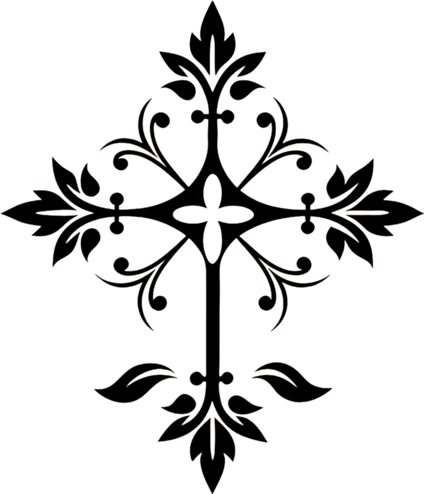 Cross of Saint James Clipart Symbol. AI-generated. png