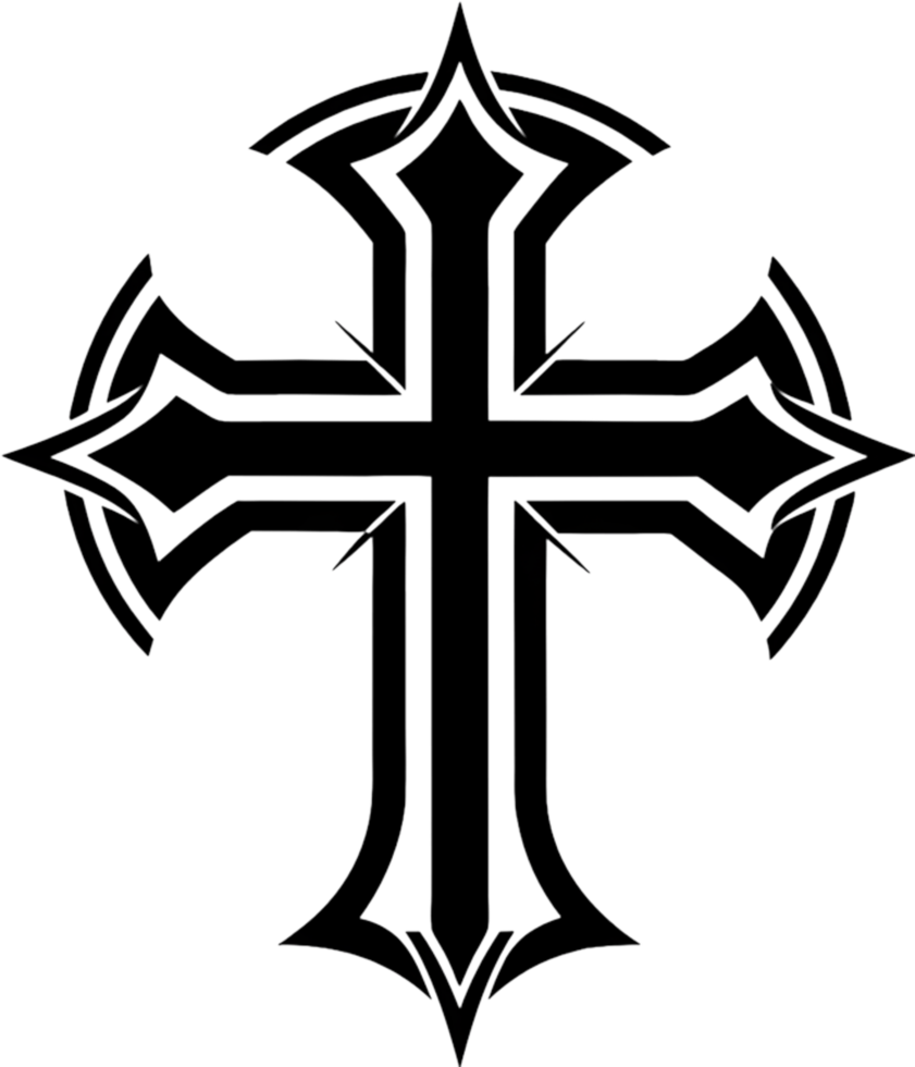 Cross of Saint James Clipart Symbol. AI-generated. png