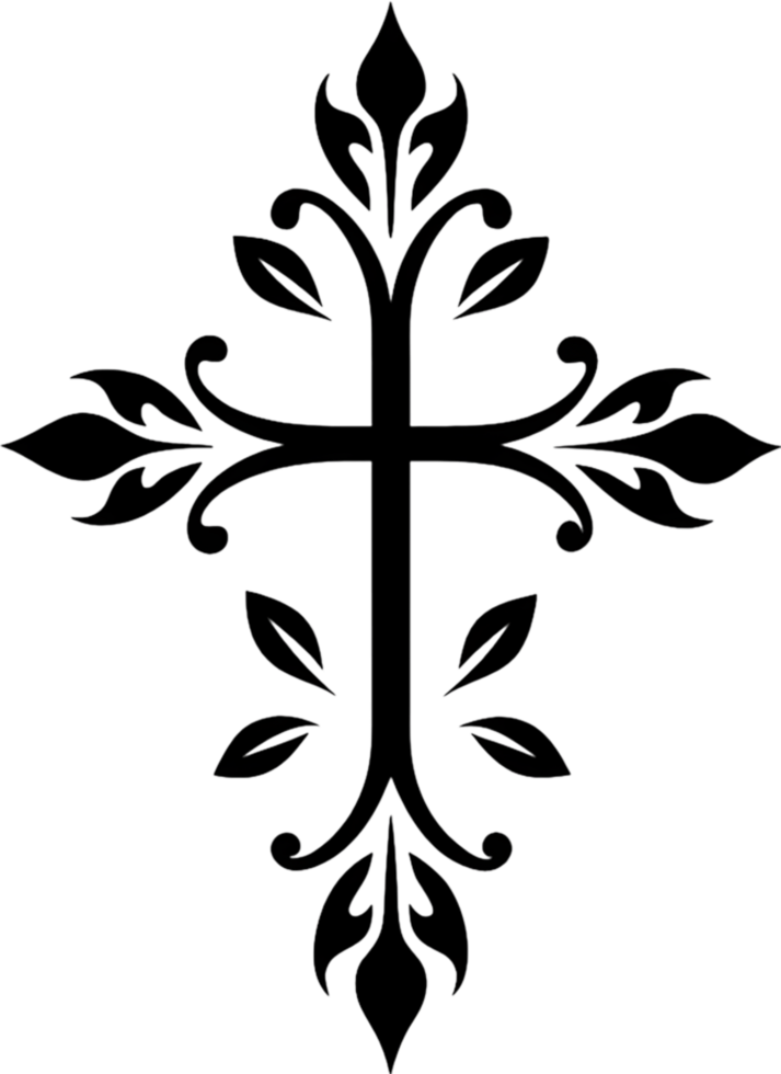 Cross of Saint James Clipart Symbol. AI-generated. png