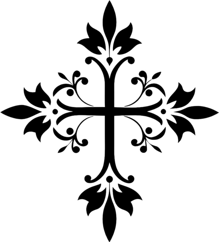 Cross of Saint James Clipart Symbol. AI-generated. png