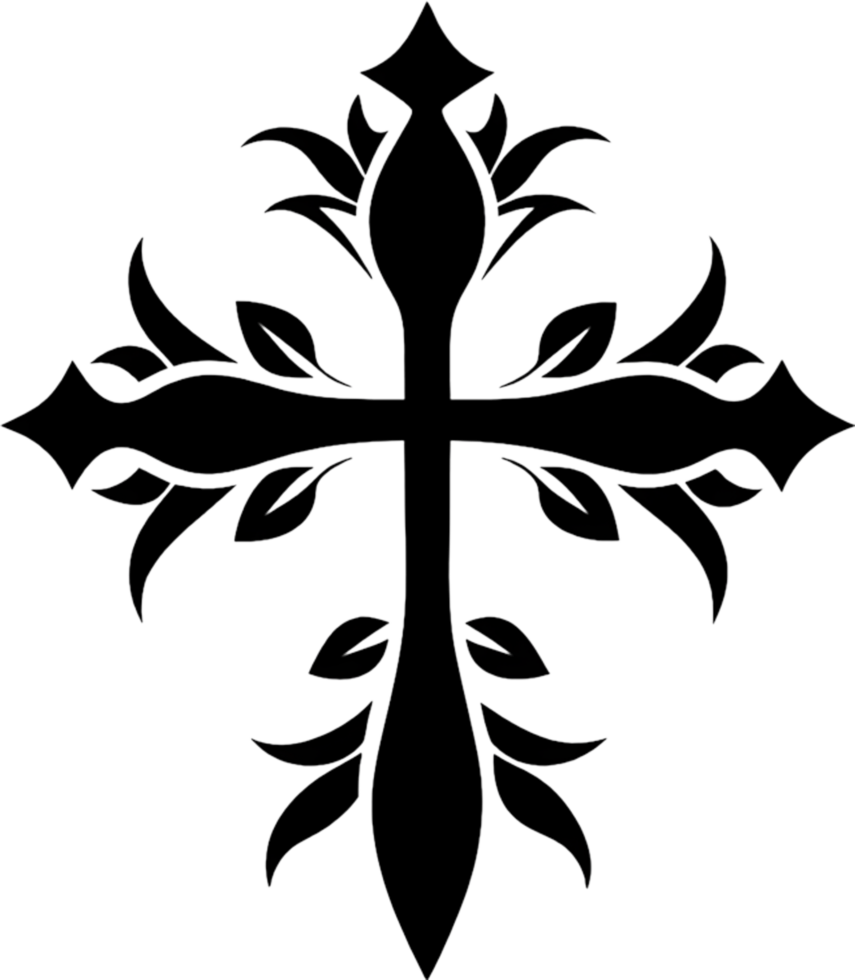 Cross of Saint James Clipart Symbol. AI-generated. png