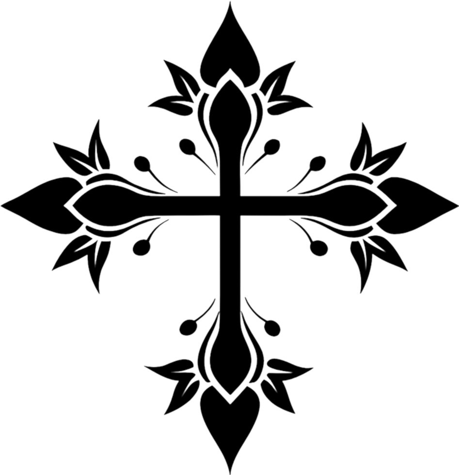 Cross of Saint James Clipart Symbol. AI-generated. png