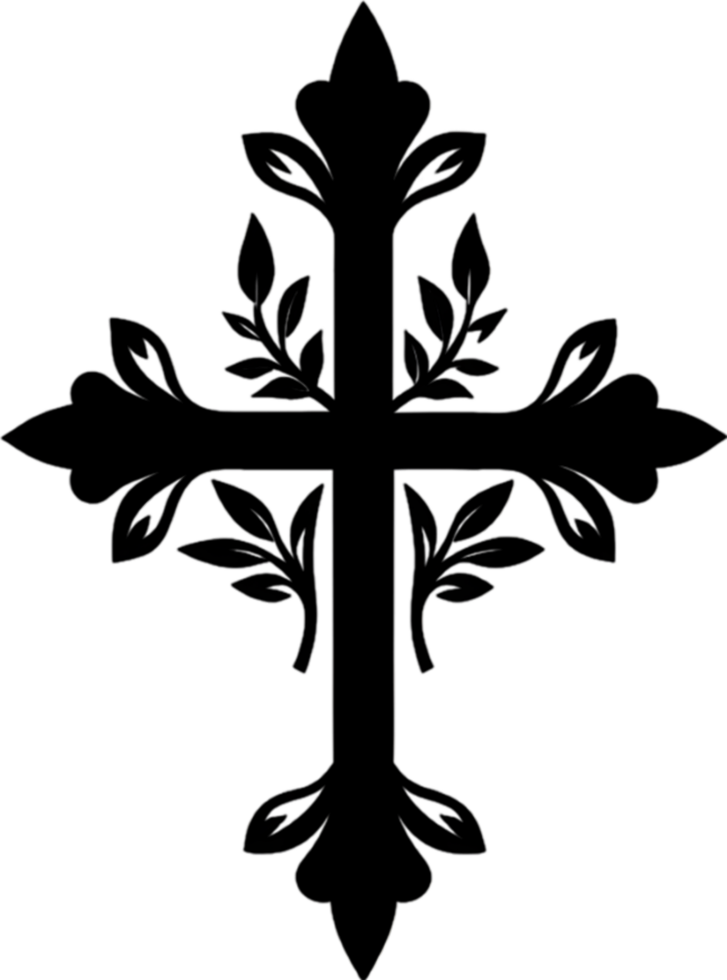 Elegant Macedonian Cross Clipart for Religious Design. AI-generated. png