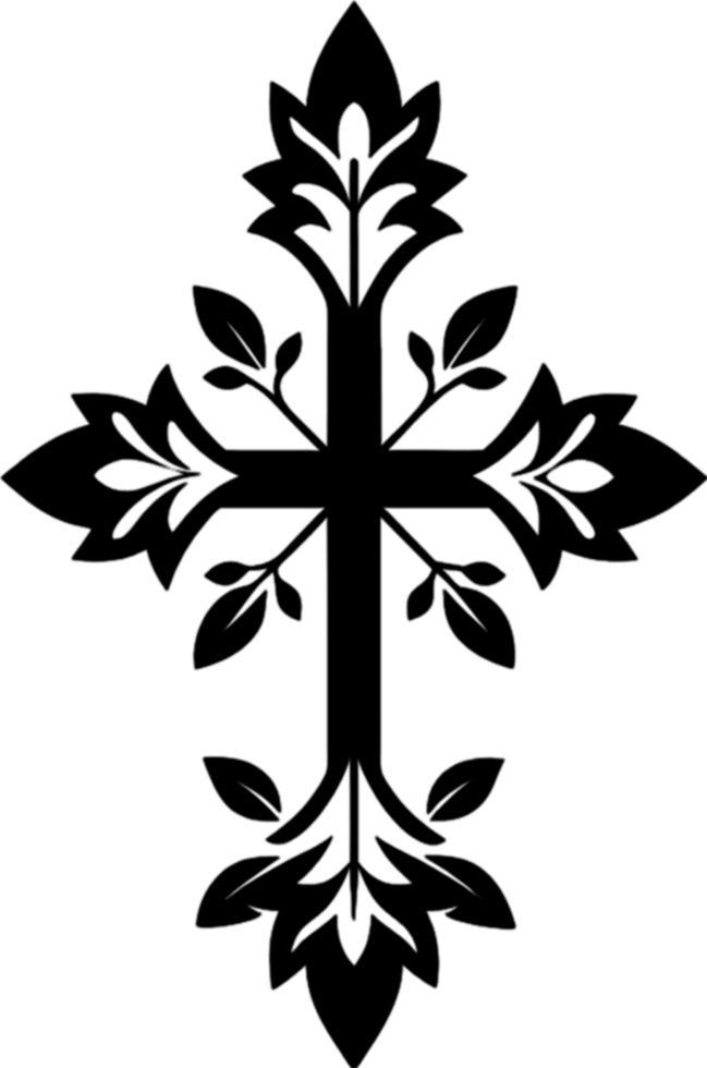 Elegant Macedonian Cross Clipart for Religious Design. AI-generated. png