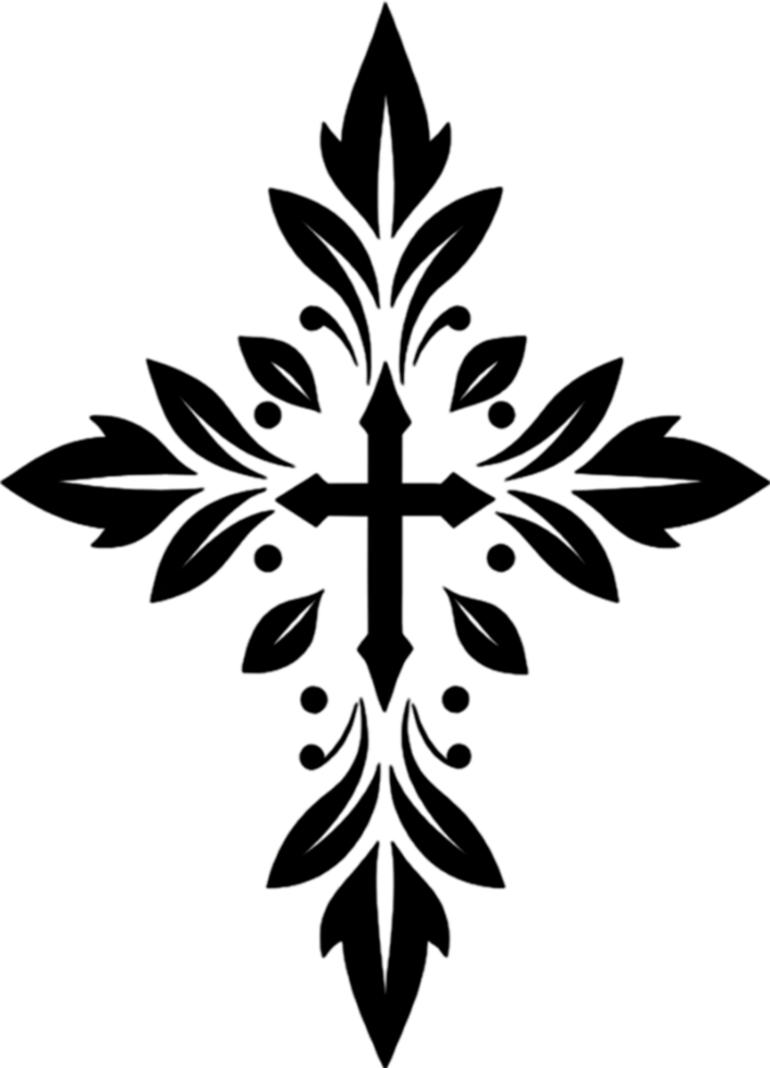Elegant Macedonian Cross Clipart for Religious Design. AI-generated. png