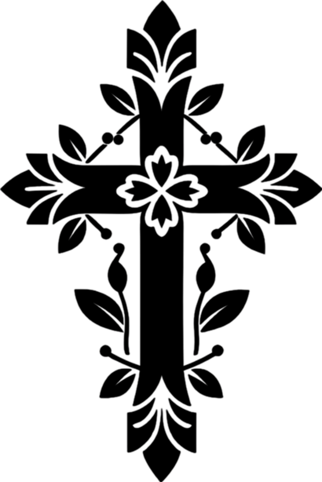 Elegant Macedonian Cross Clipart for Religious Design. AI-generated. png