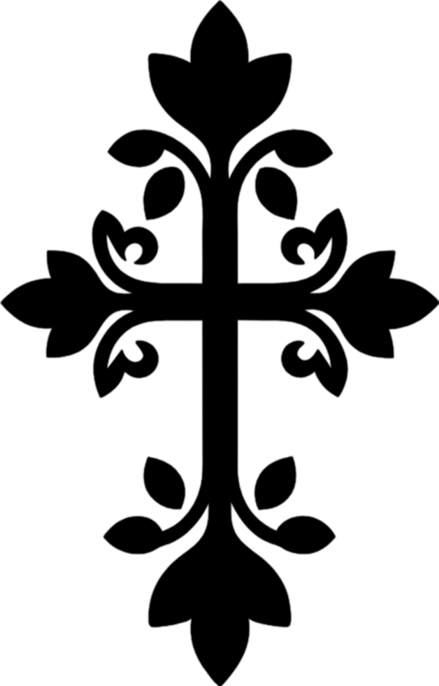 Elegant Macedonian Cross Clipart for Religious Design. AI-generated. png