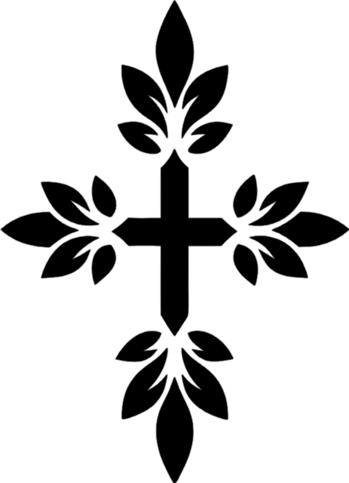 Elegant Macedonian Cross Clipart for Religious Design. AI-generated. png