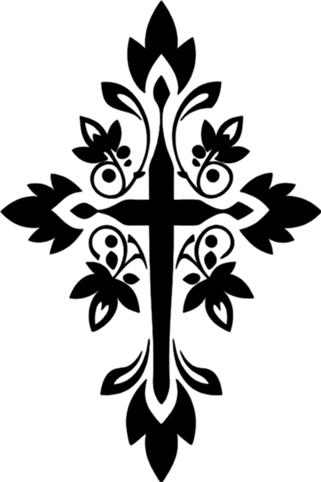 Elegant Macedonian Cross Clipart for Religious Design. AI-generated. png