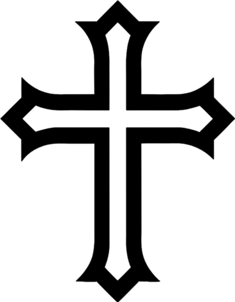 Elegant Macedonian Cross Clipart for Religious Design. AI-generated. png