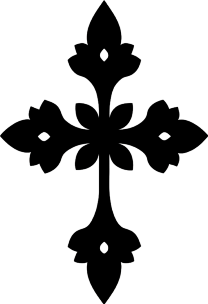 Elegant Macedonian Cross Clipart for Religious Design. AI-generated. png
