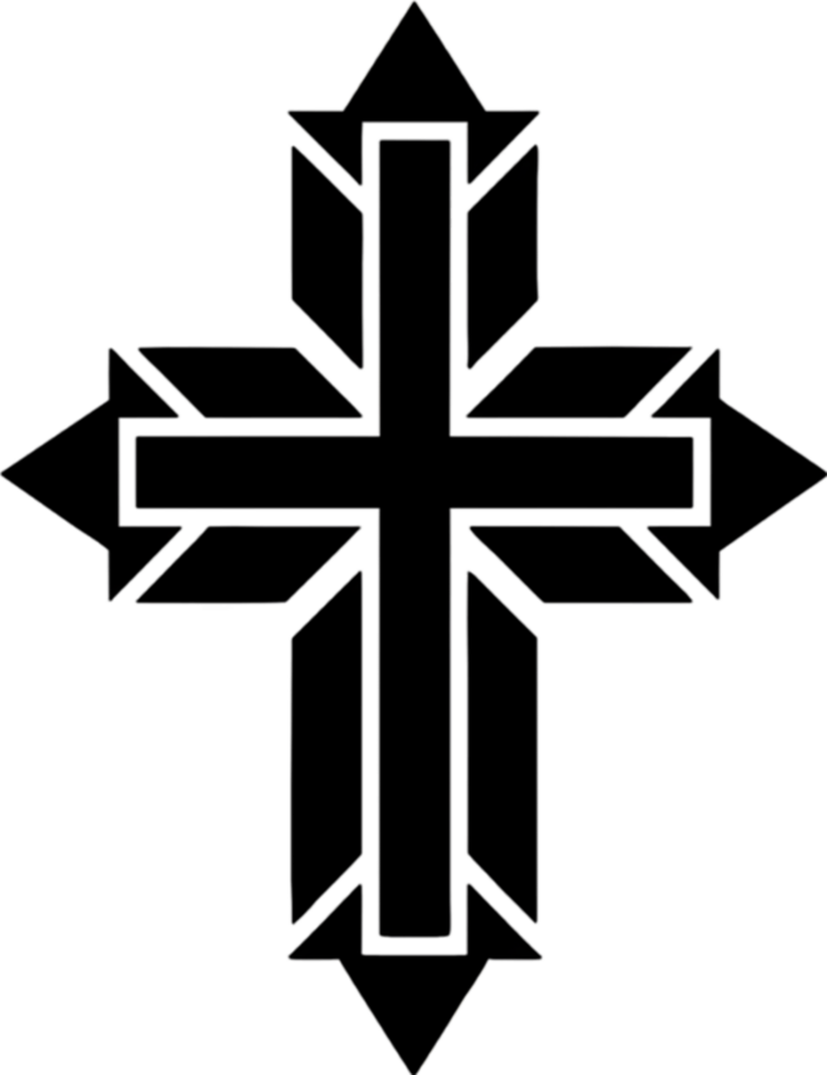 Elegant Macedonian Cross Clipart for Religious Design. AI-generated. png