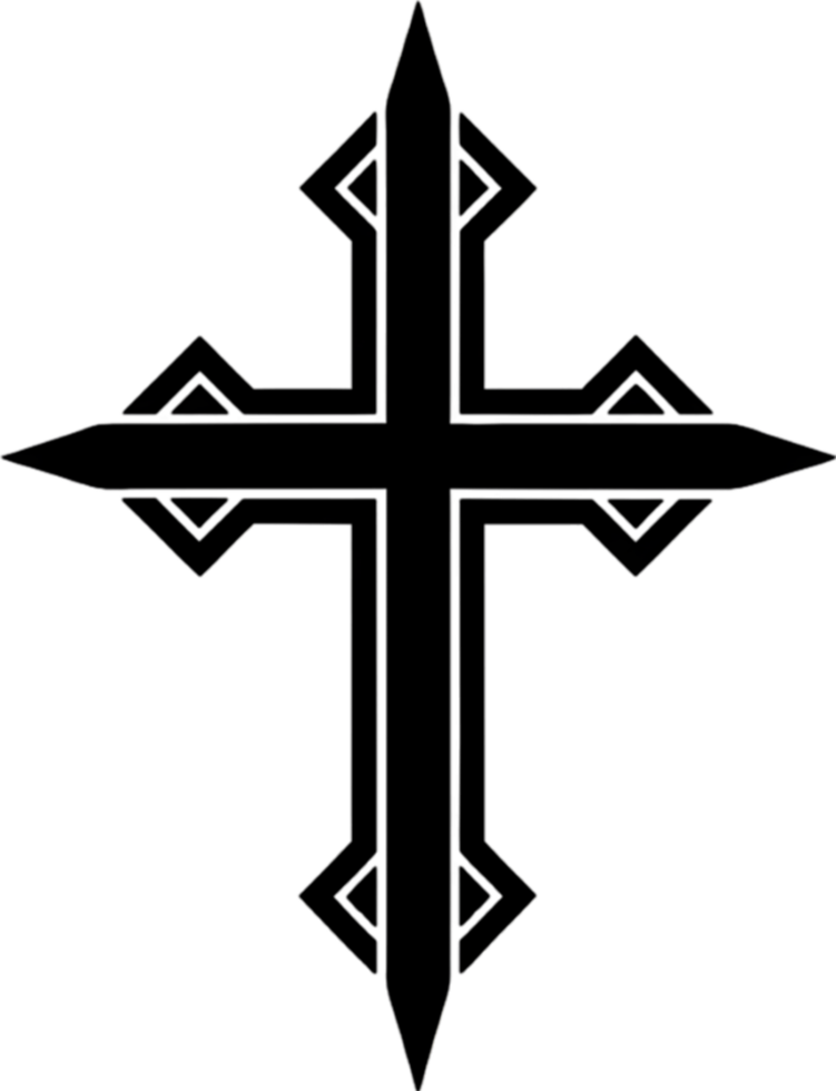 Elegant Macedonian Cross Clipart for Religious Design. AI-generated. png