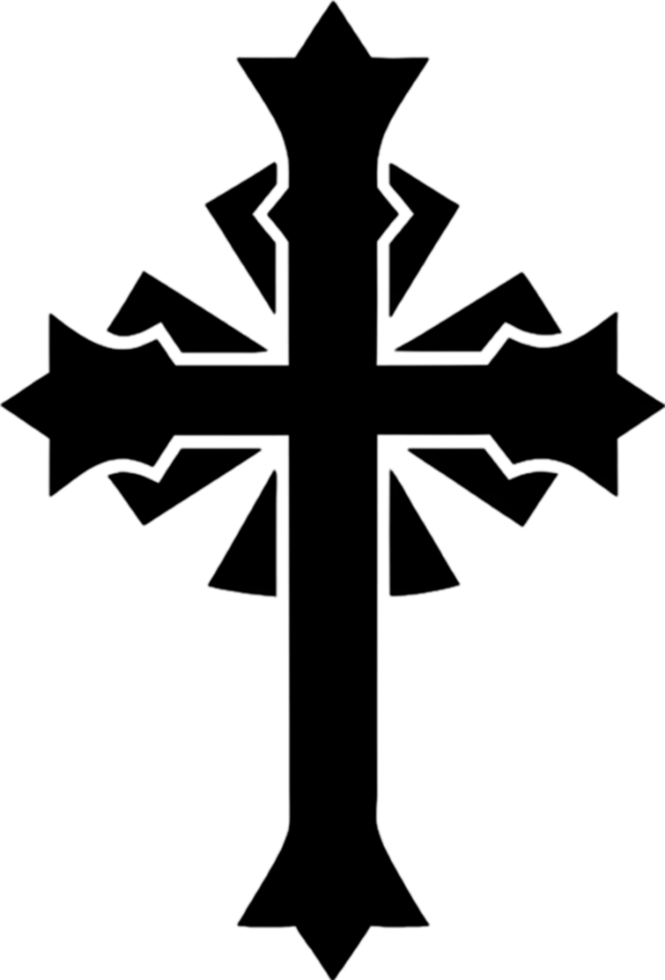 Elegant Macedonian Cross Clipart for Religious Design. AI-generated. png