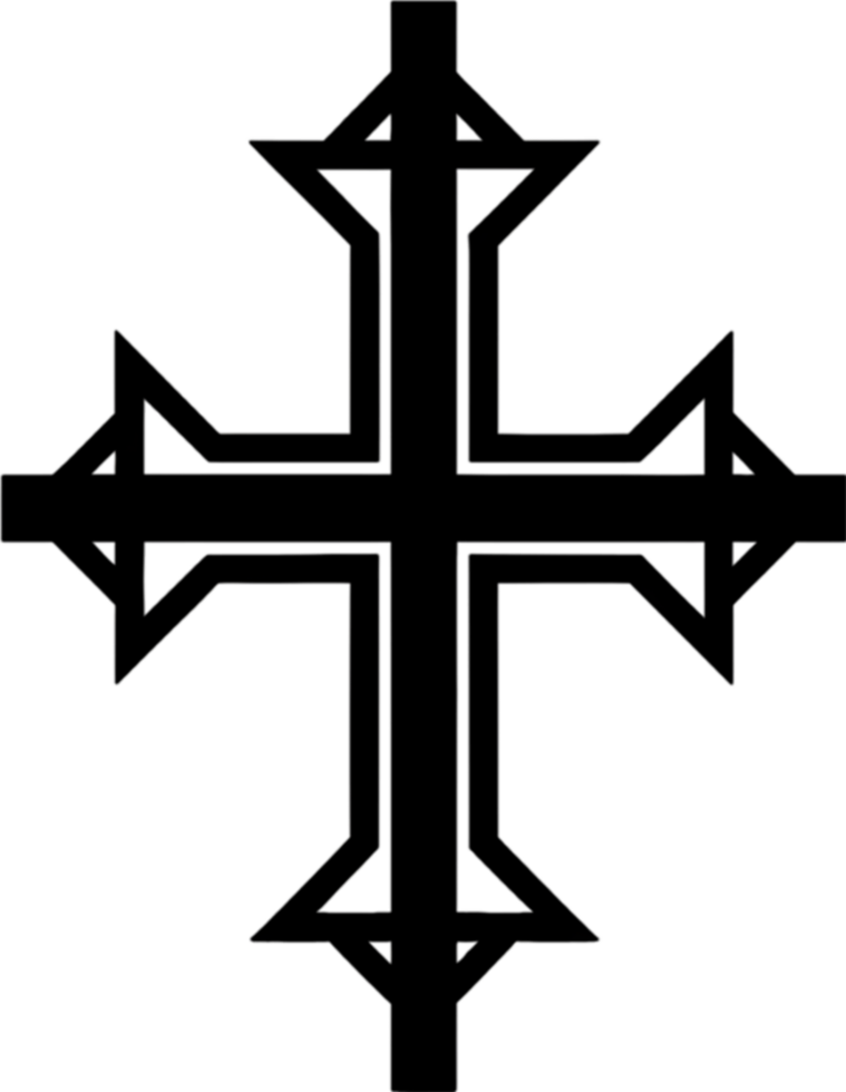 Elegant Macedonian Cross Clipart for Religious Design. AI-generated. png