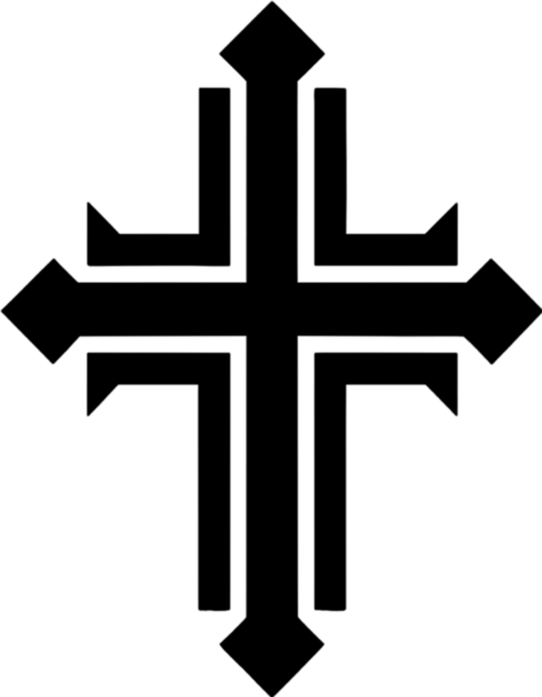 Elegant Macedonian Cross Clipart for Religious Design. AI-generated. png