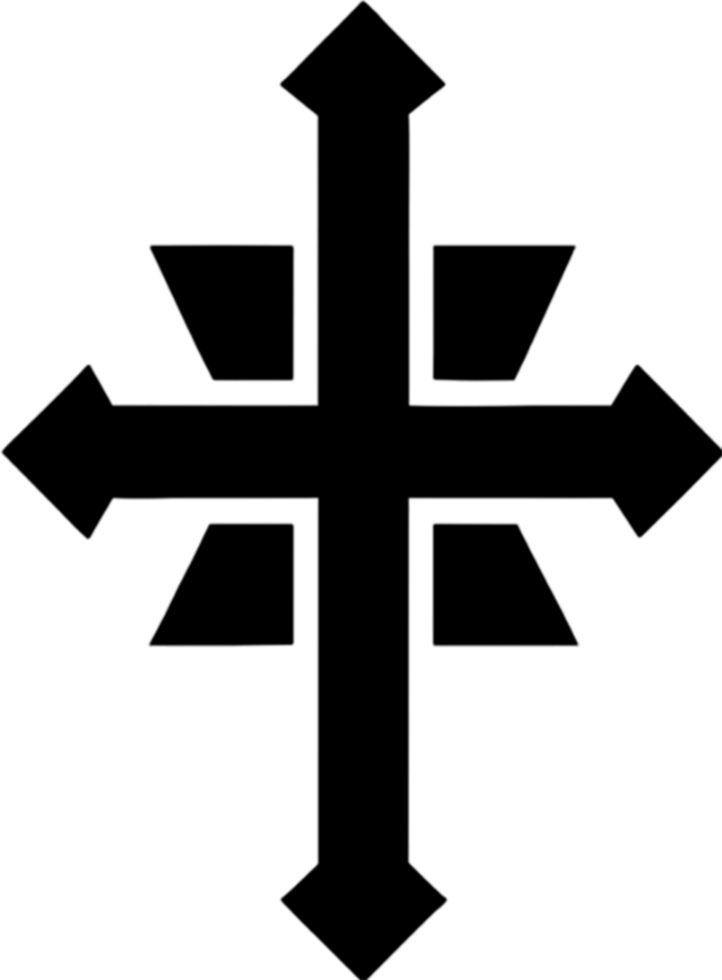 Elegant Macedonian Cross Clipart for Religious Design. AI-generated. png