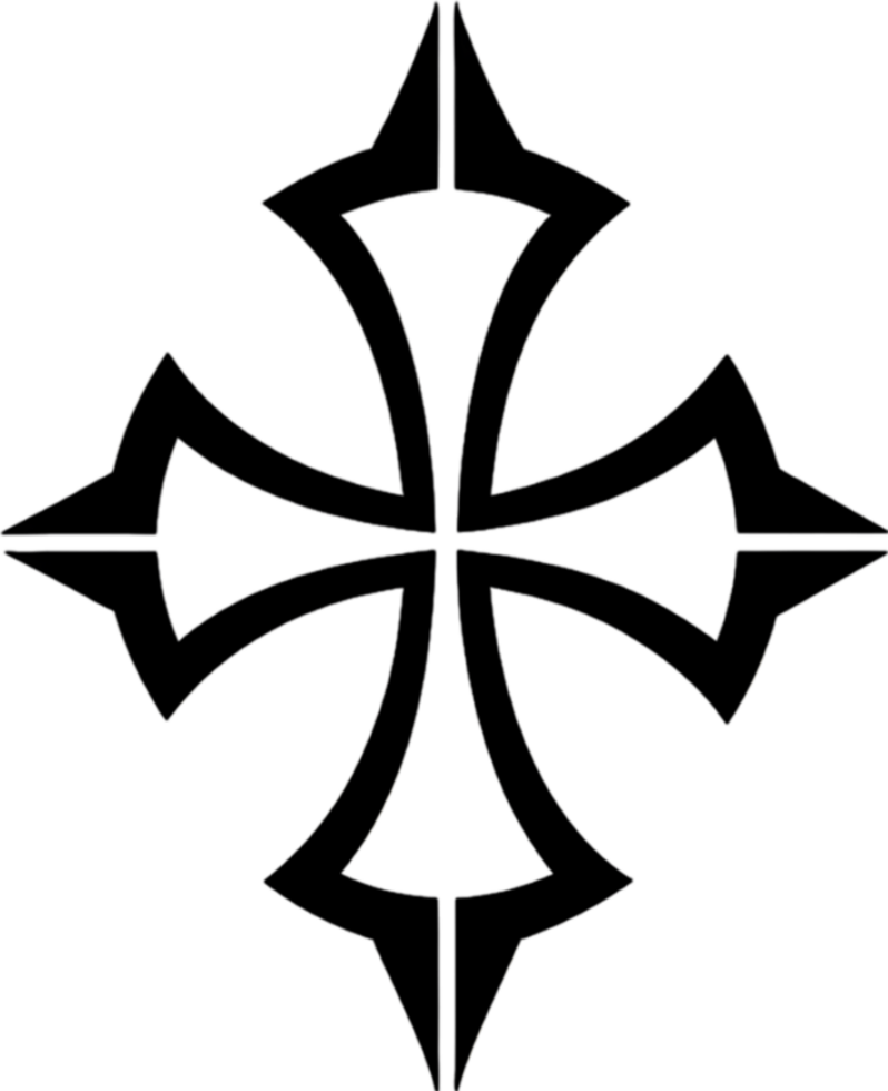 Elegant Maltese Cross Clipart for Religious Design. AI-generated. png