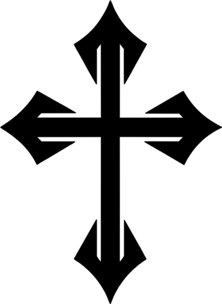 Elegant Maltese Cross Clipart for Religious Design. AI-generated. png