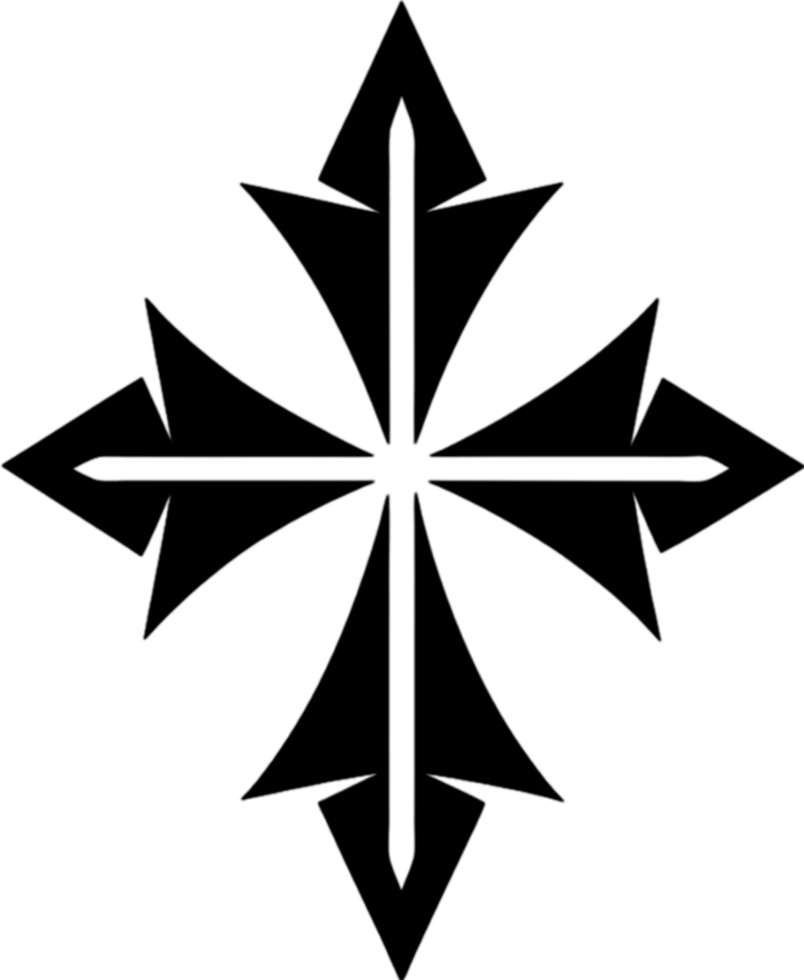 elegante maltés cruzar clipart para religioso diseño. ai-generado. png