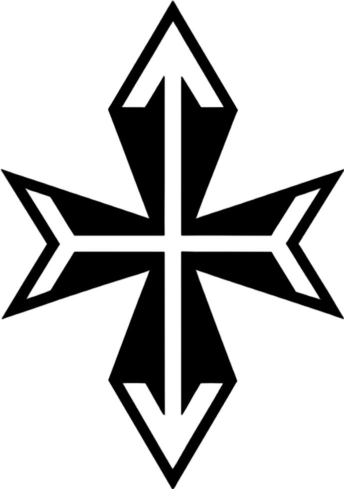 Elegant Maltese Cross Clipart for Religious Design. AI-generated. png