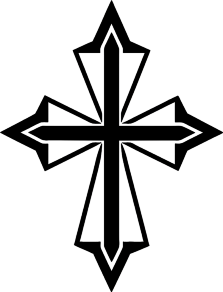 Elegant Maltese Cross Clipart for Religious Design. AI-generated. png