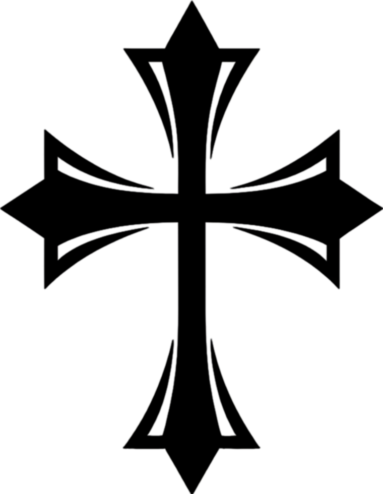 Elegant Maltese Cross Clipart for Religious Design. AI-generated. png