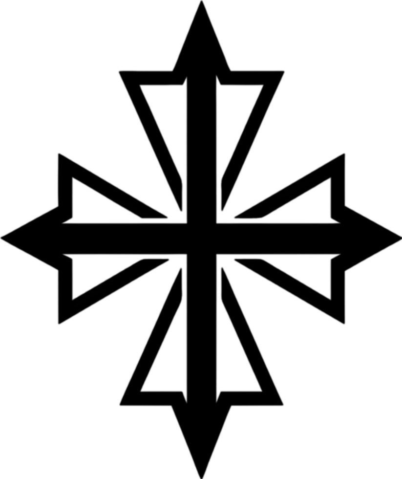Elegant Maltese Cross Clipart for Religious Design. AI-generated. png