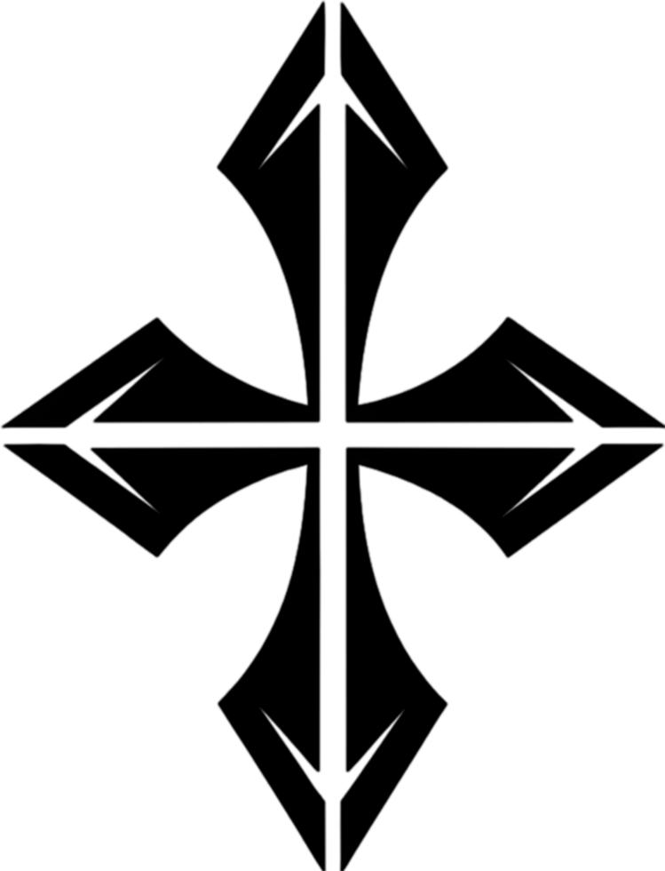 Elegant Maltese Cross Clipart for Religious Design. AI-generated. png