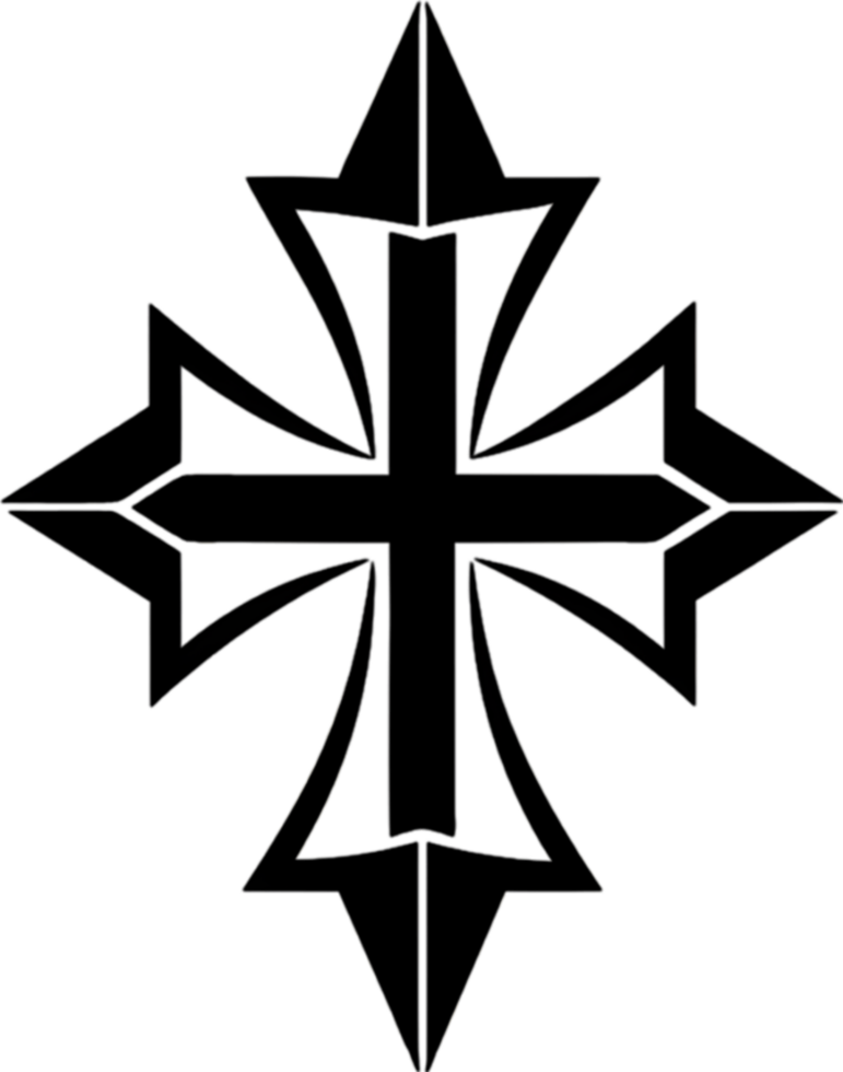 Elegant Maltese Cross Clipart for Religious Design. AI-generated. png