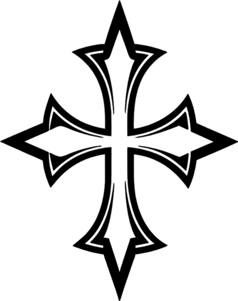 Elegant Maltese Cross Clipart for Religious Design. AI-generated. png