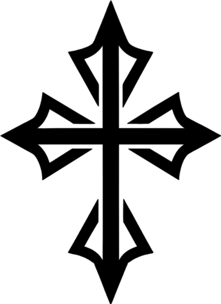 Elegant Maltese Cross Clipart for Religious Design. AI-generated. png