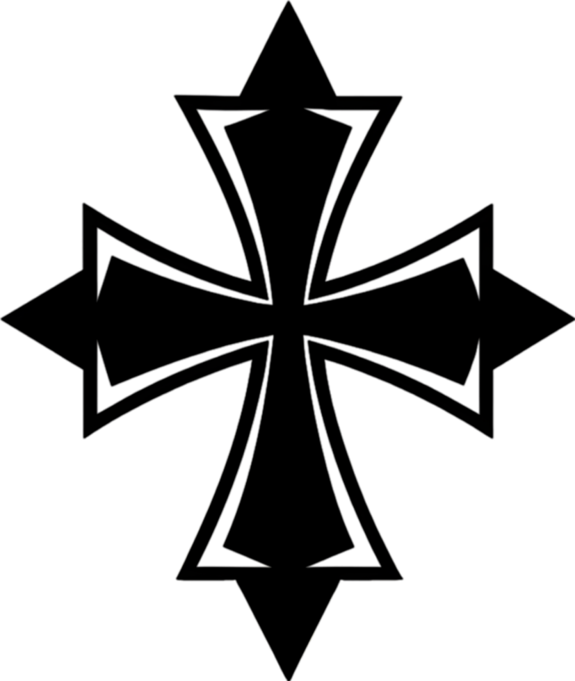 Elegant Maltese Cross Clipart for Religious Design. AI-generated. png