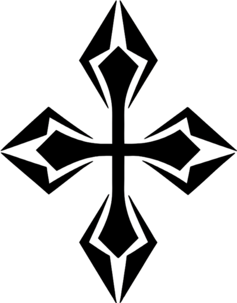 Elegant Maltese Cross Clipart for Religious Design. AI-generated. png