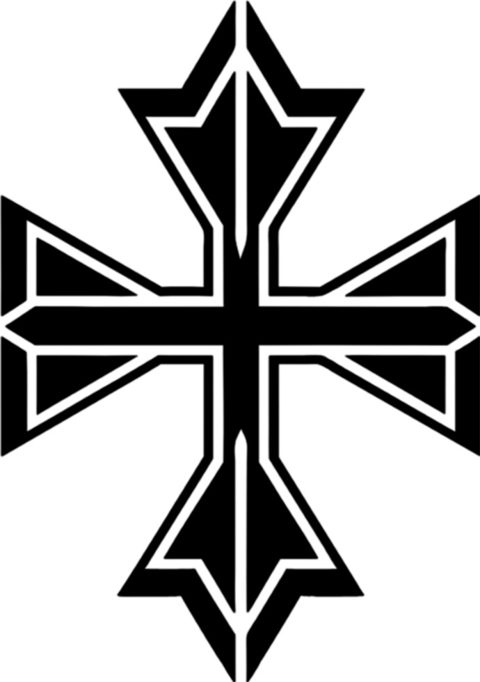Elegant Maltese Cross Clipart for Religious Design. AI-generated. png