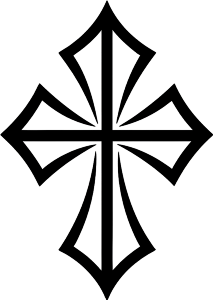 Elegant Maltese Cross Clipart for Religious Design. AI-generated. png