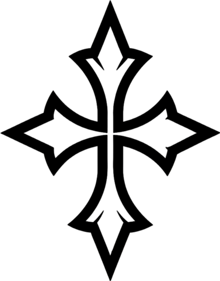 Elegant Maltese Cross Clipart for Religious Design. AI-generated. png