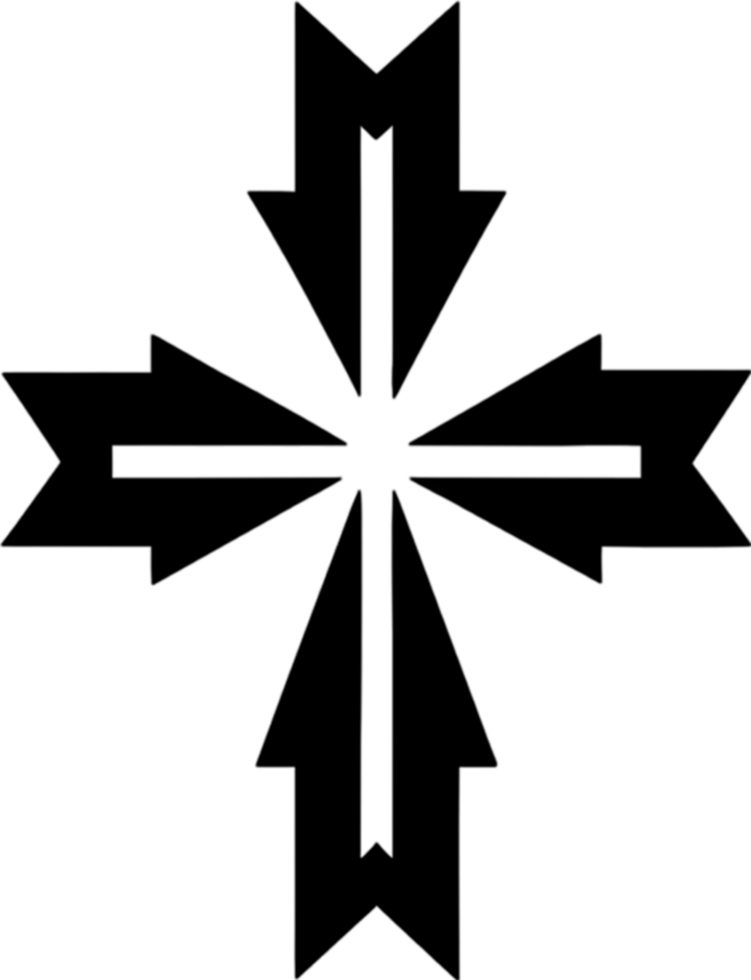 Elegant Maltese Cross Clipart for Religious Design. AI-generated. png
