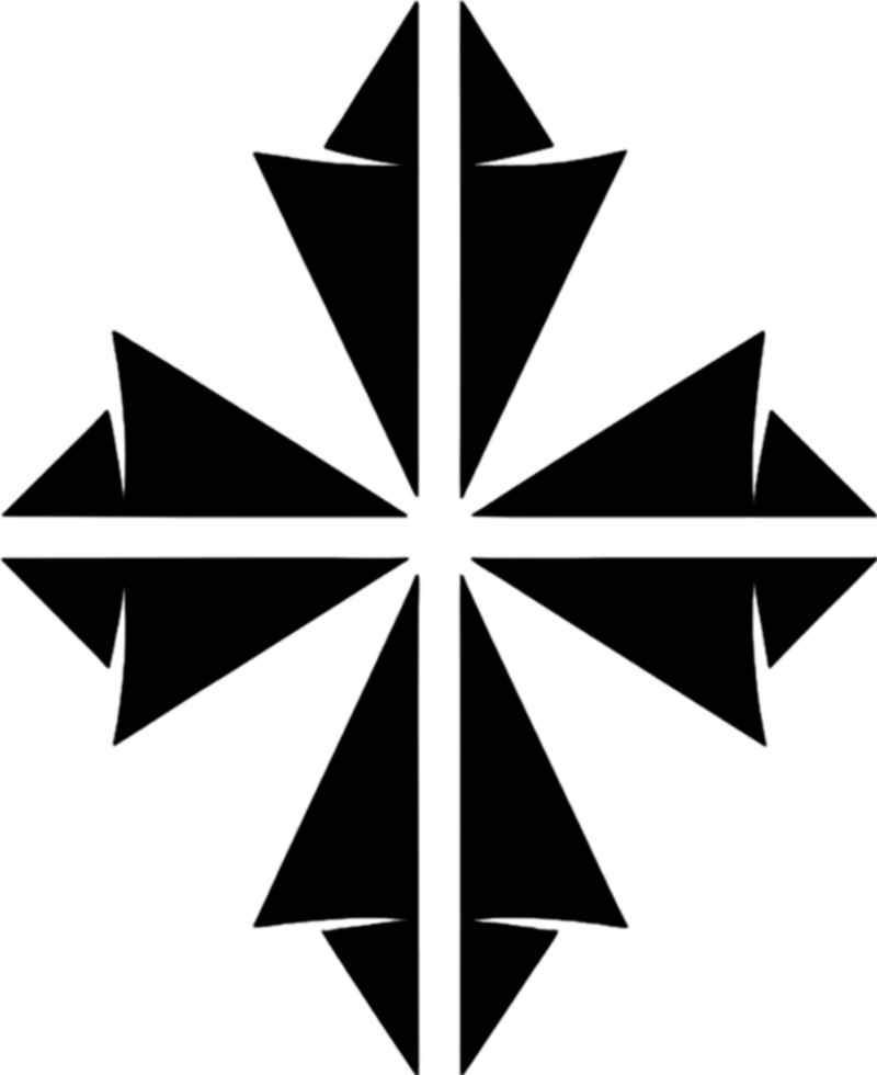 Elegant Maltese Cross Clipart for Religious Design. AI-generated. png