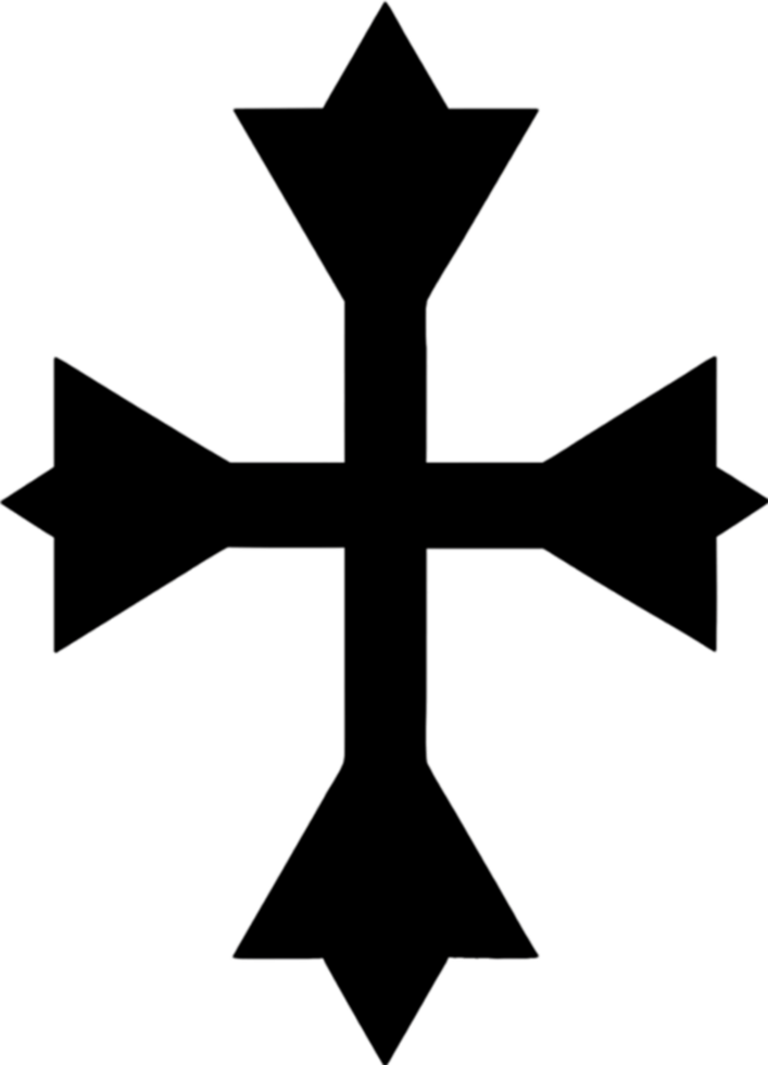 Elegant Maltese Cross Clipart for Religious Design. AI-generated. png