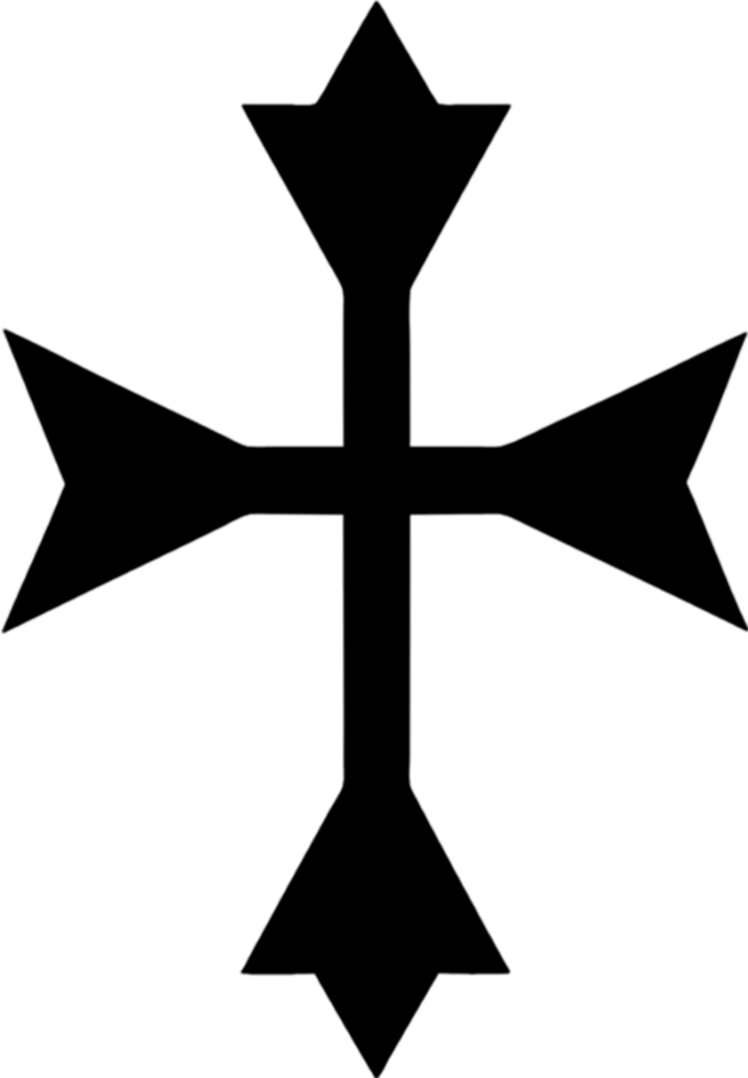 Elegant Maltese Cross Clipart for Religious Design. AI-generated. png
